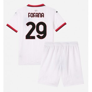 AC Milan Youssouf Fofana #29 Borta Kläder Barn 2024-25 Kortärmad (+ Korta byxor)